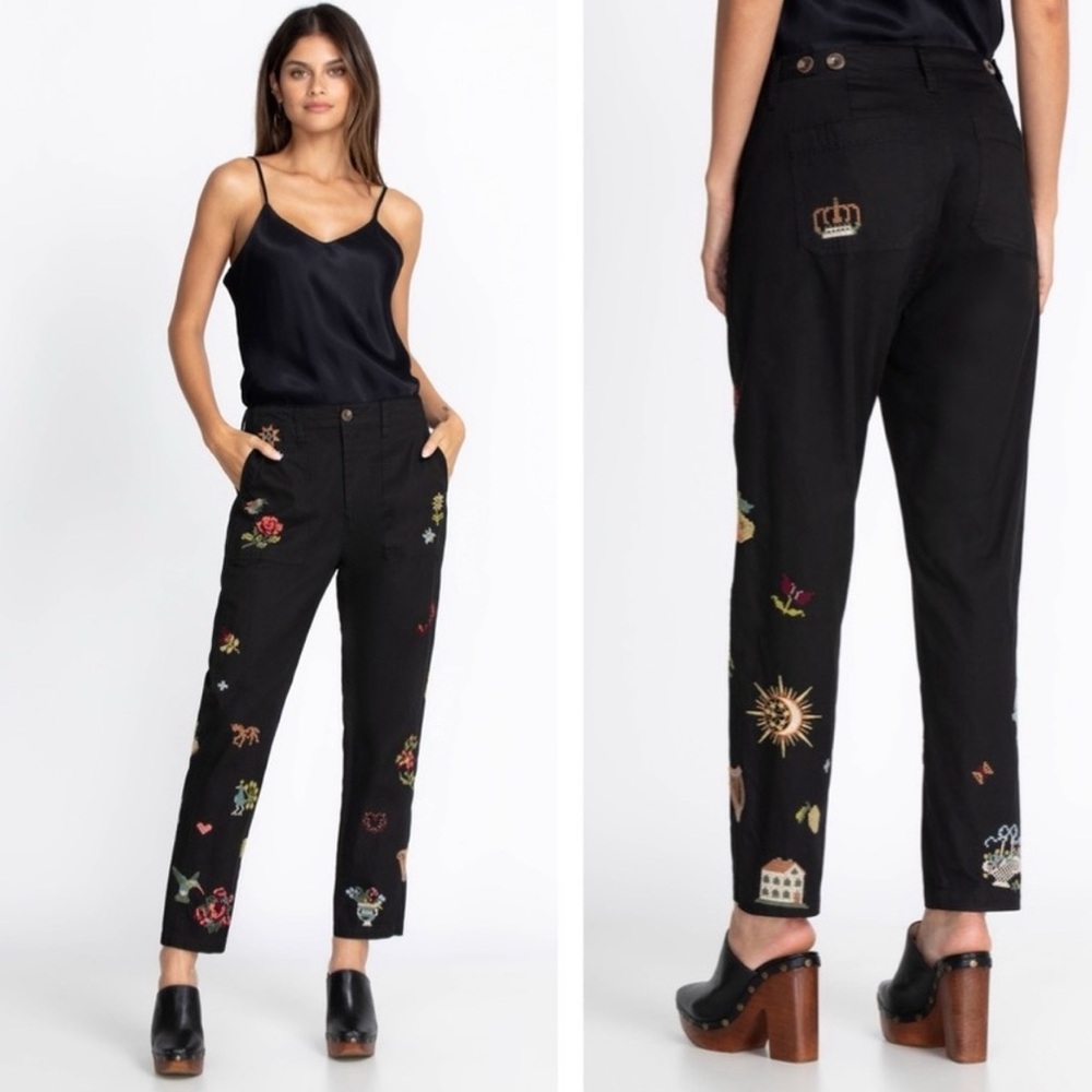 Johnny Was Alexandria Worker Pant in Black